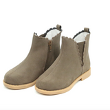 L'Amour Nicola Scalloped Chelsea Boot Brown