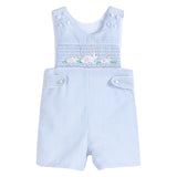 Lil Cactus Blue Seersucker Easter Bunny Smocked Jon Jon
