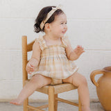 Rylee + Cru Julia Romper Pastel Plaid