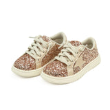 L'Amour 688 Kinley Glitter Star Sneaker Rosegold