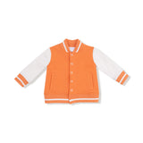 Angel Dear French Terry Letterman Jacket Orange