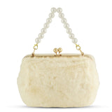 Carrying Kind Lovie Handbag with Pearl Handle