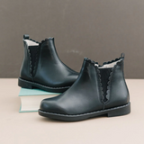 L'Amour Nicola Scalloped Chelsea Boot Black