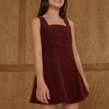 Rylee + Cru Teen Maeve Mini Dress Burgundy