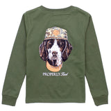 Properly Tied Man's Best Friend Long Sleeve Top Olive