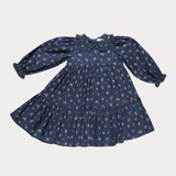 Early Sunday Marguerite Dress Ditsy Bouquet Navy
