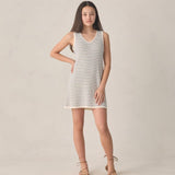 Rylee + Cru Teen Crochet Tank Mini Dress Marine Stripe