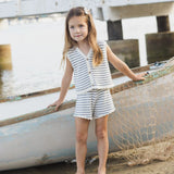 Rylee + Cru Knit Vest Set Marine Stripe