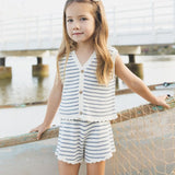 Rylee + Cru Knit Vest Set Marine Stripe