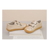 L'Amour Marisa Scalloped Strap Sneaker Champagne