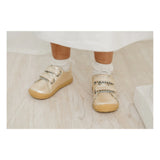 L'Amour Marisa Scalloped Strap Sneaker Champagne