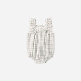 Quincy Mae Maya Romper Blue Plaid