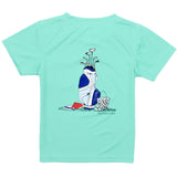 Properly Tied Boys Performance Tee SS Golf Clubs Soft Green