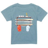 Properly Tied Boys SS Top Boys Bat Rack Steel Blue