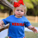 Rylee Faith Designs 'Merica Top and Striped Bell Pant Set