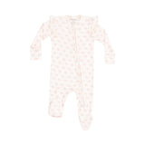 Angel Dear Vintage Mini Bows 2 Way Zipper Footie