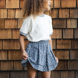 Rylee + Cru Tiered Mini Skirt Ditsy