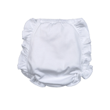 Baby Loren Monogram Me White Pima Diaper Cover