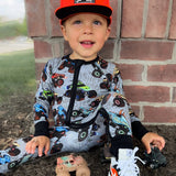 Fletch Monster Jammies Snoozer Romper