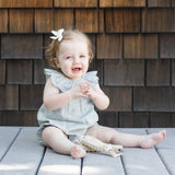 Rylee + Cru Myla Romper Seafoam