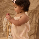 Rylee + Cru Nala Romper Pink Stripe