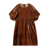 Vignette Noah Dress Rust Velvet