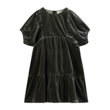 Vignette Noah Dress Sage Velvet