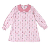 Baby Loren Pink Nutcracker Pima Collar Dress