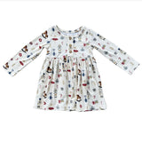 Babysprouts Long Sleeve Henley Dress Nutcracker