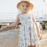Rylee + Cru Sutton Dress Ocean Toile