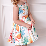 Abel & Lula Stamp Mikado Dress Bright Floral