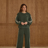 Rylee + Cru Womens Oversized Sweatshirt Green