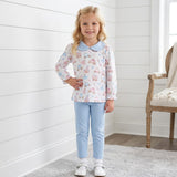 Baby Loren Princess and Castles Floral Pima Collar Top Set