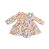 Angel Dear Prairie Calico Ruffle Long Sleeve Skirted Bubble