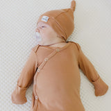 Copper Pearl Pecan Newborn Knotted Gown