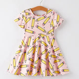 Rylee Faith Designs Back To School Pencil Dress Pink