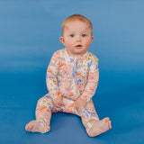 Copper Pearl Bamboo Convertible Zip Up Footie Penelope