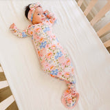 Copper Pearl Bamboo Newborn Knotted Gown Penelope