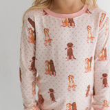 In My Jammers Pink Pup Friends Two Piece Set