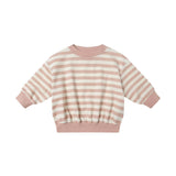 Quincy Mae Relaxed Sweatshirt and Pant Set Pink Stripe