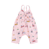 Angel Dear  Golf Cart Cuties Tie Back Romper Pink