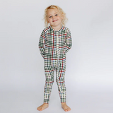 Remi & Capri Vintage Christmas Plaid Zipper Sleeper