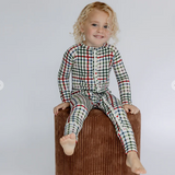 Remi & Capri Vintage Christmas Plaid Zipper Sleeper
