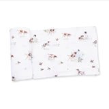 Angel Dear Pointer Pups and Duck Buddies Swaddle Blanket 45x45