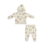 Angel Dear Beige Polka Dot Hooded Jogger Set