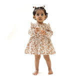 Angel Dear Prairie Calico Ruffle Long Sleeve Skirted Bubble