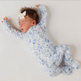 Copper Pearl Bamboo Convertible Zip Up Footie Priscilla