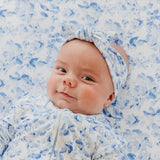 Copper Pearl Knit Headband Bow Priscilla