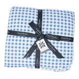 Sweet Bamboo Quilted Blanket Blue Gingham