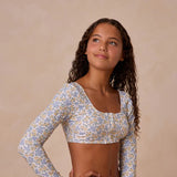 Rylee + Cru Rashguard Bikini Set Bloom